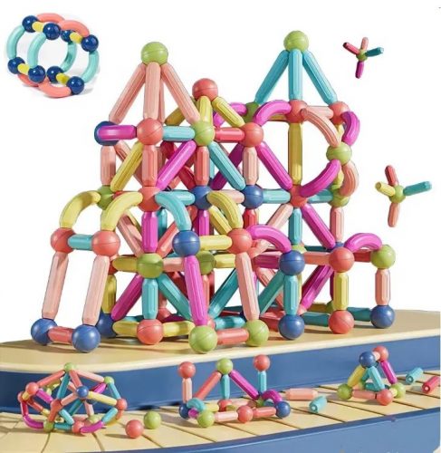  ГОЛЕМИ МАГНИТНИ КОНСТРУКЦИИ 128 ЧАСТИ + КУТИЯ ЗА ПЪТУВАНЕ