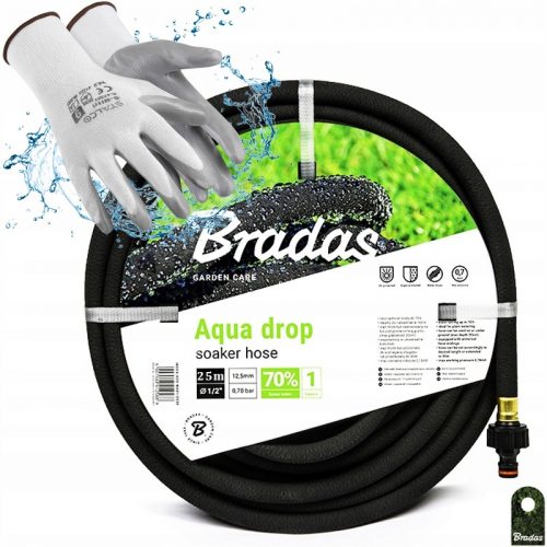  Bradas Aqua Drop 25 м капков маркуч + ръкавици Stalco 47359 размер 10 - XL 1 чифт