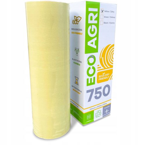 ECO AGRI Фолио за силаж, опаковане на бали, 750 х 1500, 5 слоя, жълто