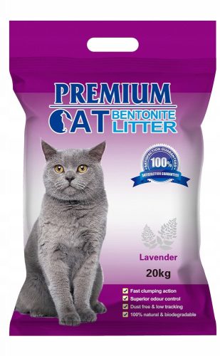  Premium Cat Clumping Bentonite Litter - Кафе за котки 20 кг