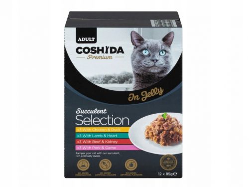  12x85g COSHIDA Succulent Selection мокра храна саше микс от вкусове за котки