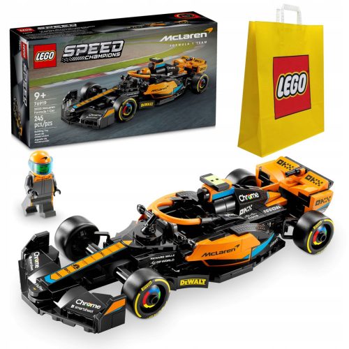  LEGO Speed Champions 76919 McLaren Formula 1 Race Car 2023 + LEGO 6315792 VP ХАРТИЕНА ЧАНТА СРЕДНА M 34X41X10 TE