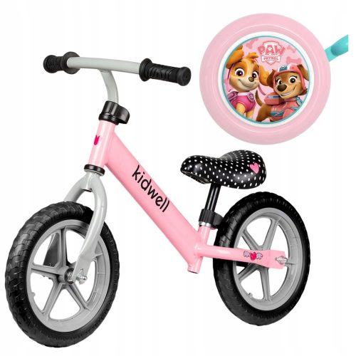  Kidwell Rebel Balance Bike 12" Pink + механичен звънец Nickelodeon PAW PATROL Girls 55 mm