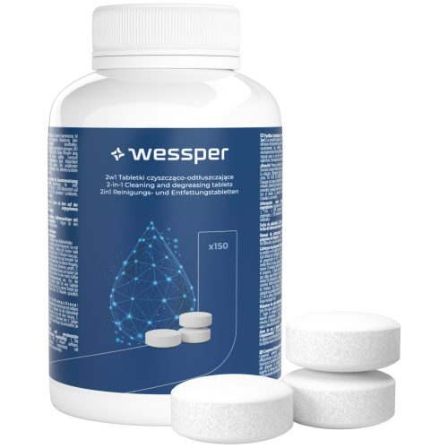  Wessper 2в1 таблетки за почистване и обезмасляване на кафе машини, 150 бр.