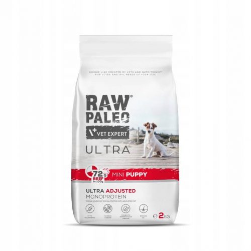  RAW PALEO ULTRA BEEF PUPPY MINI 2кг - суха храна за кученца от малки породи