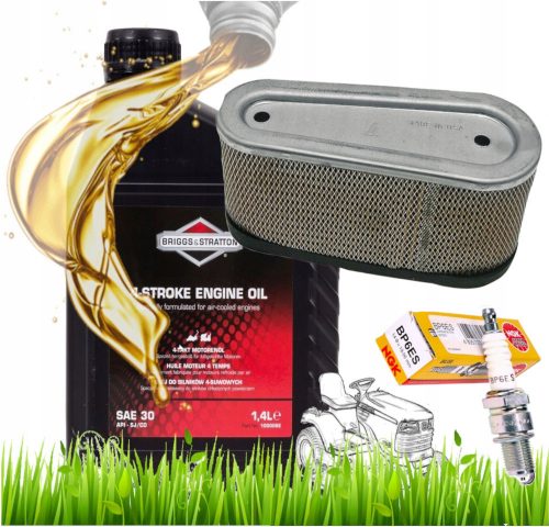  BRIGGS OIL 1.4L + TECUMSEH ФИЛТЪР 11-15KM PLUG ТРАКТОР СЕРВИЗЕН КОМПЛЕКТ