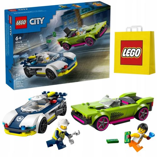  LEGO City 60415 Police Car Chase Muscle Car + LEGO Paper Bag