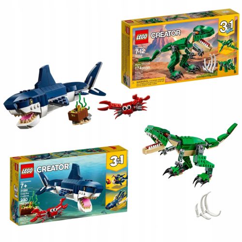  LEGO Creator 3 в 1 31058 Могъщи динозаври + LEGO Creator 3 в 1 31088 Sea Creatures