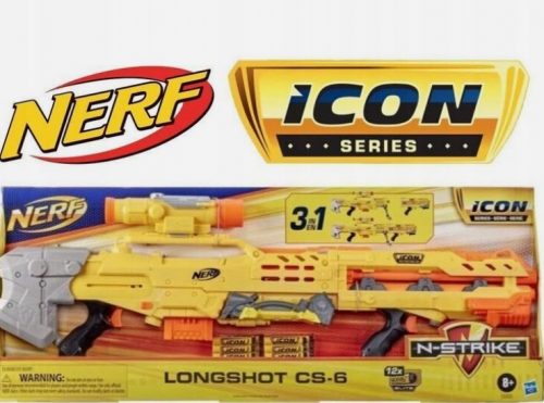  ПИСТОЛЕТ NERF N-STRIKE ICON SERIES LONGSHOT 3IN1 E8886