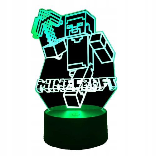  3D LED USB нощна лампа + дистанционно управление Minecraft Game