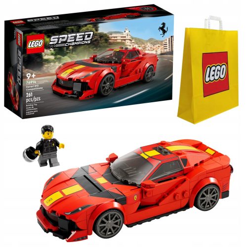  LEGO Speed Champions 76914 Ferrari 812 Competizione + LEGO 6315792 VP ХАРТИЕНА ЧАНТА СРЕДНА M 34X41X10 TE