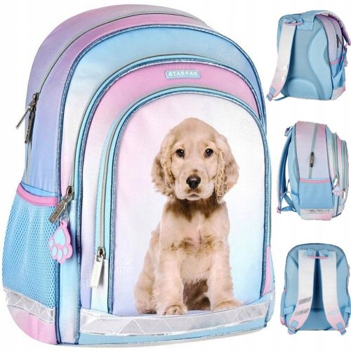  Ученическа раница с много отделения DOG CUTIES Starpak Shades of blue, Shades of pink, Multicolor 23 l