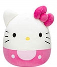  Оригинален талисман JAZWARES Squishmallows Hello Kitty плюшен розов 30см