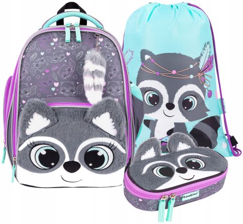  УЧЕНИЧЕСКА РАНИЦА BABMIBO RACOON LIGHTWEIGHT PLUS RACCOON PREMIUM