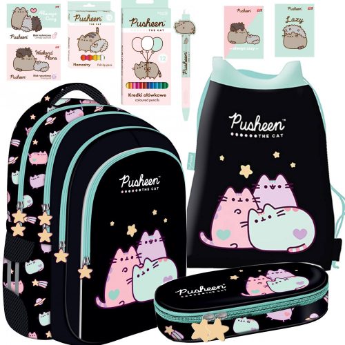  УЧЕНИЧЕСКА РАНИЦА PUSHEEN 10IN1 PASTEL КОМПЛЕКТ КЛАС 1-3