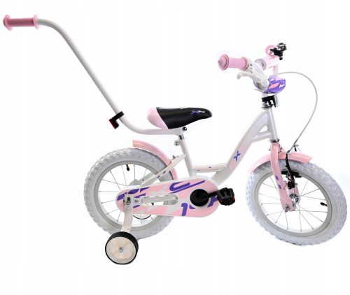  Детски велосипед Midex BIKE FOR GIRL SIDE WHEELS GUIDE 14" колело бяло