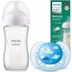  Philips Avent Natural шише SCY933/01 240 ml + Philips Avent биберон ортодонтски силикон 6 м +