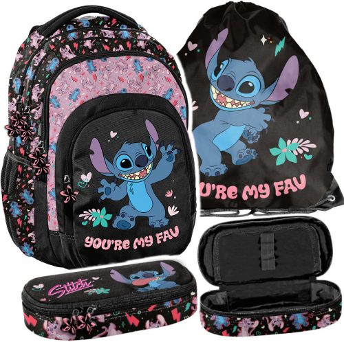  Ученическа раница Lilo and Stitch Paso с много отделения, многоцветна, 19г