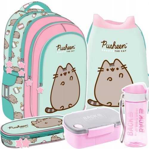  PUSHEEN ST.Right MINT Раница Cat Kitten ЗА МОМИЧЕ 1-3 КЛАС + 4 други продукта