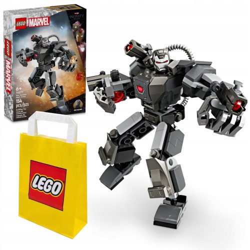  LEGO Super Heroes 76277 War Machine Mech Armor + Хартиена торба LEGO 6315786 жълто 24x8x18 cm