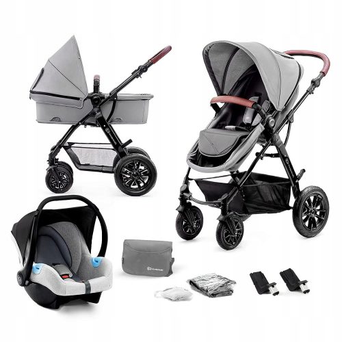  Детска количка Kinderkraft MOOV 3в1, сива