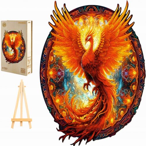 ГОЛЯМ ДЪРВЕН ПЪЗЕЛ 300 ЧАСТИ FENIX MANDALA В ДЪРВЕНА КУТИЯ