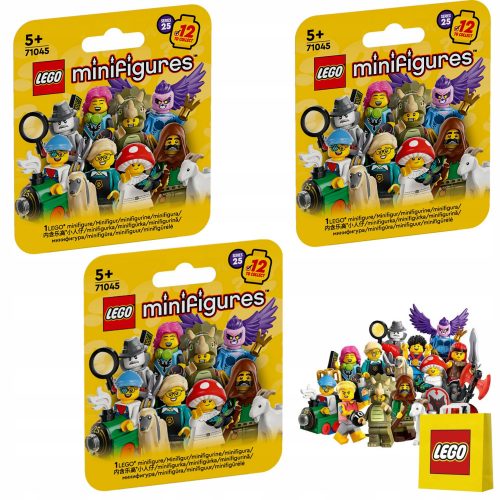  3× LEGO Minifigures 71045 минифигурки серия 25 + LEGO 6315786 ХАРТИЕНА ЧАНТА VP SMALL S 24X18X8