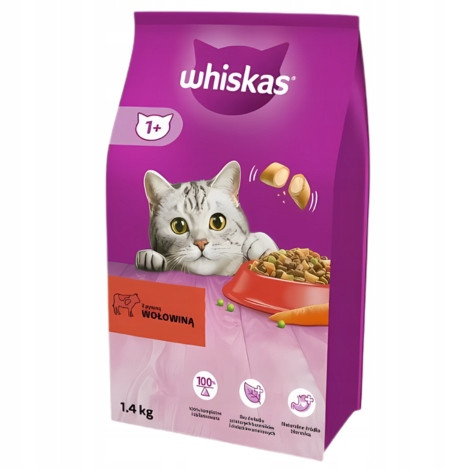  WHISKAS ADULT 3.8KG СУХА ХРАНА ЗА КОТКИ ТЕЛЕЖКО