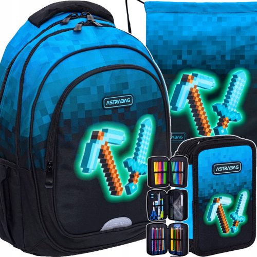  Раница Astrabag Blue Pixel + 2 други продукта