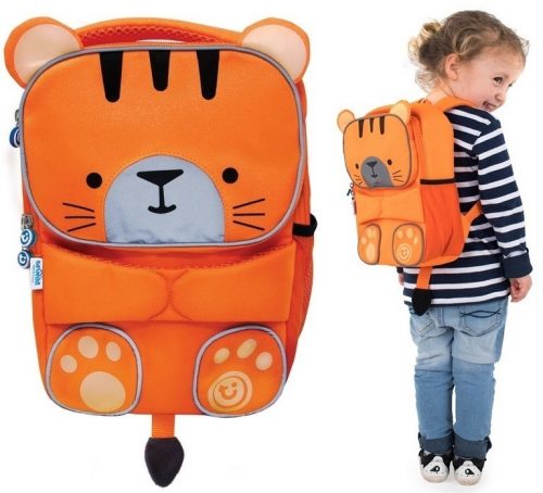  Раница за детска градина Trunki с много отделения за момче, момиче, бяло, черно, нюанси на оранжево