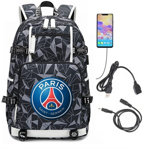  A4 ГОЛЯМА ВОДОУСТОЙЧИВА USB РАНИЦА PSG PARIS ДЕСЕНИ