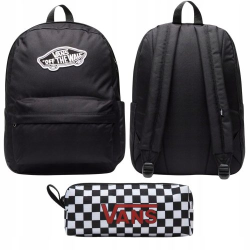  Градска раница Vans kool Classic Backpack Black VN000H4YBLK1 черна + молив Vans PENCIL POUCH-B VN0A7UEPY28 Blk/WhtChk