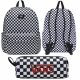  Градска раница Vans Check Backpack Black-White VN000H4XY281 многоцветна + молив Vans PENCIL POUCH-B VN0A7UEPY28 Blk/WhtChk