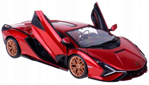  LAMBORGHINI SIAN FKP37 МОДЕЛ METAL BBURAGO 1:24 ЧЕРВЕН