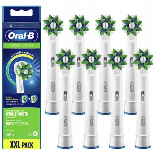  ORAL-B CROSS ACTION 100% ОРИГИНАЛЕН НАКРАЙНИК 8 x