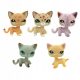  5 БР. LPS КЪСОКОСЪМИ КОТКИ КУКЛИ LITTLEST PET SHOP KITTY