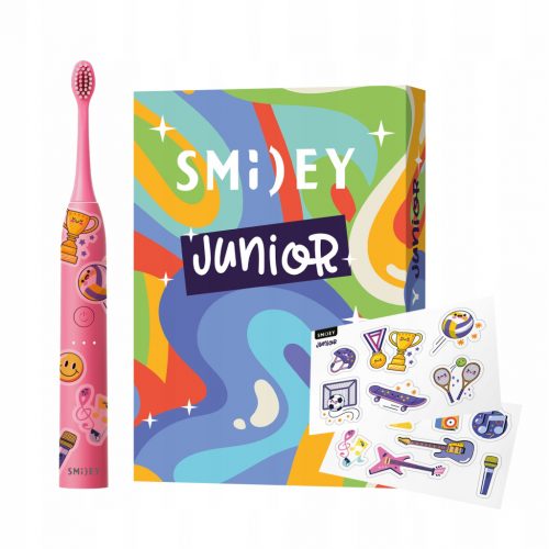  Звукова четка за зъби за деца 7+ Smiley Junior+ стикери+ календар за пране