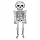  Висящ фолиев балон Giant Skeleton Halloween 113x320см