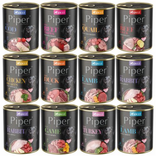  PIPER DOLINA NOTECI мокра храна за кучета, микс от вкусове, 12 x 800g