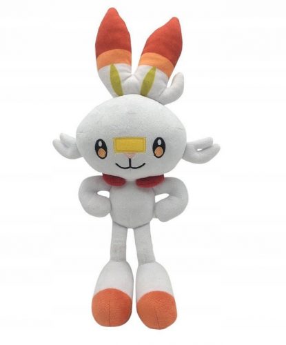  Pokemon Go Scorbunny Mascot Бял заек Плюшена играчка Пикачу Подарък