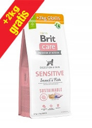  BRIT Care Dog Sustainable Sensitive Insect Fish 12 кг + 2 безплатна храна за кучета