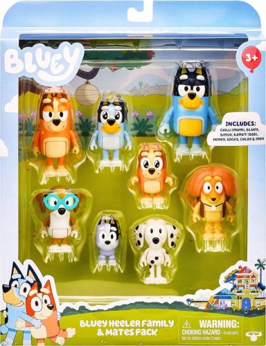  Moose Toys Bluey Heeler Family And Mates Пакет от 8 фигурки.