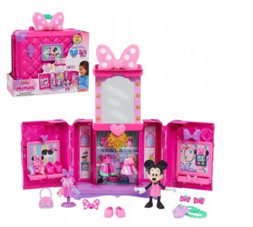  MINNIE MOUSE WARDROBE WARDROBE HOUSE FIGURA SOUND тоалетка 18 аксесоара