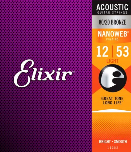  Elixir NanoWeb 80/20 Бронзови струни 12-53 (11052)