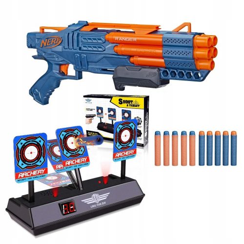  ПУШКА NERF ELITE 2.0 RANGER SET плюс ЕЛЕКТРОНЕН ЩИТ 3 ЦЕЛИ