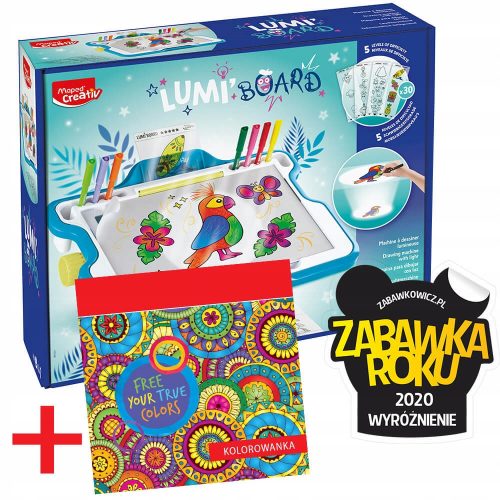  Светеща дъска Lumi Board със страница за оцветяване на Мандала