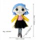  Coraline Squid Плюшена плюшена играчка за кукла Анимационна фигура Мека възглавница Cute Colle