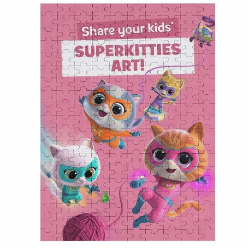  Пъзел 1000 части Super Kitties Дървен пъзел