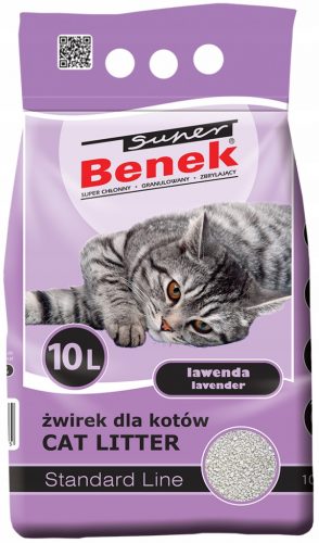  Лавандулова бентонитна постеля Super Benek 10л