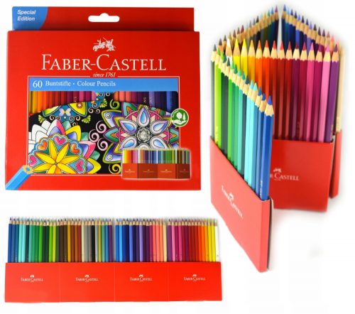  Молив Faber-Castell 60 бр. + традиционен черен химикал Faber-Castell